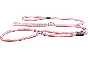 L&J PETS UK No More Pulling! Anti Pull Lead Field Figure 8 / Halter/Head Collar One Size Fits All Super Soft Braided Nylon Comfortable Make Your Walks More Enjoyable -Instructions Included (Pink)