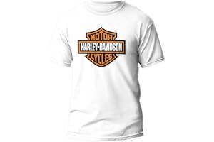 Createe T-Shirt con Stampa Harley Davidson Uomo Motorcycle Biker Rider 100% Cotone