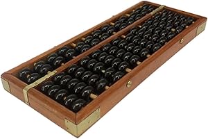 Hustar Calculatrice Soroban chinoise en bois à 13 colonnes, idéal pour apprendre les maths