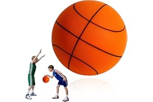 ZoneYan Silent Basketball Indoor, Mini Basketball Kinder Größe18cm, Basketball Geschenke,Trainings Schaumstoffball Mit Netzbeutel, für Indoor-Aktivitäten für Kinder ab 3 Jahren (Orange)
