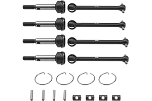 4Pcs Vgoohobby CVD Drive Shaft Front & Rear Driveshaft 54515 54516 42mm 39mm Compatible with Tamiya XV-01 TC-01 XV01 TC01 1/10 RC Car (Black)