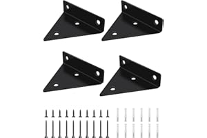 Zawaer Staffe Per Mensole Galleggianti, 4PCS Staffa A Parete Triangolari, Staffa Piccola, Staffa Da Parete In Metallo, Triangolare Invisibile Galleggiante, Supporto Mensola Per Librerie,Mensole Cucina