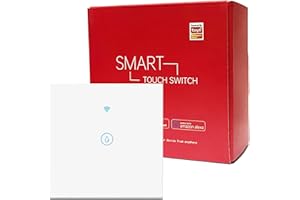 Bkiyougo Smart Immersion Heater Timer Switch, 40A Wi-fi Smart Water Heater Timer Switch, Smart Wall Touch Boiler Switch Works With Alexa Google Home, Smart Life, Light Timer Switch, 8000W