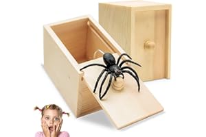 JIASHA 2PCS Boite Surprise Araignee,Boîte Araignée Boîte de Blague d'araignée Spider Box Fausses Araignées Boîte Jouet Farce d'araignée, pour Halloween Avril Poisson Jour Enfants Adultes