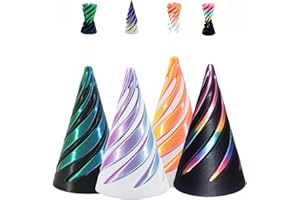 VECORA 4 PCS Impossible Cone Fidget Toys, 3D Printed Spiral Cone Toy, Impossible Pyramid Passthrough Sculpture Fidget Toys for Kids and Adults, Desktop Decoration for Home Office Desk