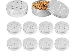WVXILYR 10 Pezzi Barattoli di Profumo in Alluminio per Addestramento Cani da Fiuto, Contenitori da 60 ml con Ventilazione per Migliorare le Capacità Olfattive del Cane, Accessori Riutilizzabili e Durevoli