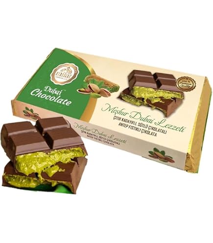 Dubai Schokolade - KIT Zum Selbermachen - Dubai Schokoladen Mit Pistazien Creme 200 Gramm, Dubai Cikolata Kadaif, Baklava, Kadayif Teigfäden 500 Gramm