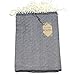 Produktbild Super Weiches Diamant Fouta Hamamtuch Saunatuch Pestemal XXL Extra Groß 190 x 100cm - 100% Baumwolle aus Tunesien als Strand-Tuch, für Bad, Picnic, Yoga, Schal (Orientalisches Luxus Bade-Tuch) (Schwarz)