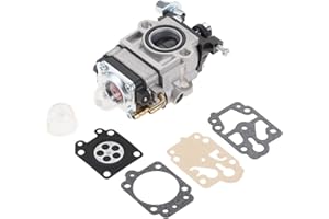 HICELLO Carburador para desbrozadora con kit de reparación para los modelos MP15, CG430, CG520, BC430, BC520 de 43 cc y 52 cc