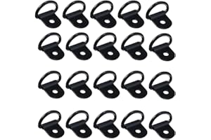 CAASFOOY 20 Pezzi Anello di Ancoraggio, Anello Ancoraggio Furgone, D Anello di Ancoraggio, nero Rimorchi Anello di Fissaggio, Per Sicurezza Dei Carichi in Auto Camion Barche e Rimorchi Anello di Fissaggio