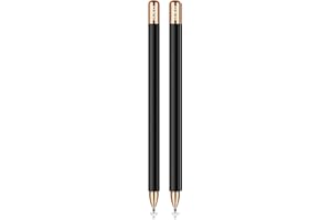 MEKO Lápiz 2 en 1 para Pantalla Táctil Lápiz Universal para Tabletas con Tapa Magnética y Punta de Repuesto Compatible con Todas Las Tabletas, iPhone, iPad, Huawei, Chromebook (Champán Negro*2)