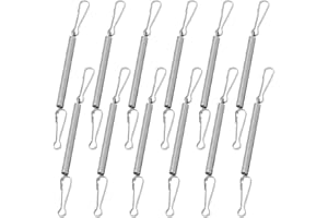 PMTFUMY 12 Pcs Stainless Steel Springs & Clips,guinea pig water bottle, rabbit water bottle,for Secure Animal Water Dispensers