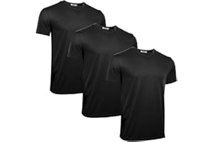 iClosam 3 Pack Running Shirts Men's Gym Top Athletic Short Sleeves Fit Sport Tops for Comfortable Workouts, Moisture-Wicking, and Active Lifestyle