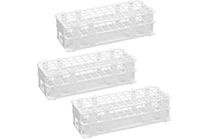 DONDEEN Plastic Test Tube Rack,3 Pack 60 Holes Lab Test Tube Rack Holder for 16mm Test Tubes,Detachable Centrifuge Tube Rack for Laboratory Business Industry Science