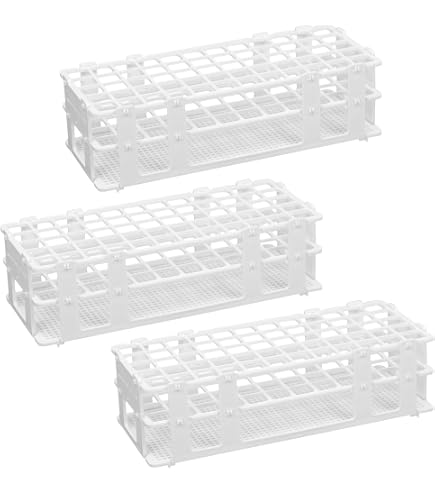 Reagenzglasständer Für 13 Mm Röhrchen – 50 Plätze, Abnehmbar & Stapelbar | Laborzubehör Aus Polypropylen