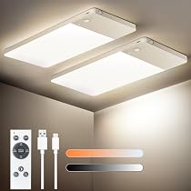 BOJIM LED Akku-Deckenleuchte Mit Bewegungsmelder – Kabellos, Magnetisch, 5000 MAh, 3 Lichtfarben, Für Bad, Flur, Keller