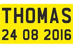 FSSS Ltd ENGRAVED NP NUMBER PLATES FOR CHILDRENS LITTLE TIKES COZY COUPE RIDE ON TOYS (YELLOW)