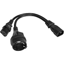 Cavo Di Alimentazione C14 A Doppia Presa Euro – 250V 10A, Lunghezza 0.3m Per TV E PC - 3
