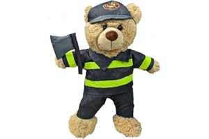 SPLODGE TEDDY PARTIES Vigile del fuoco con ascia - Vestito da orsacchiotto – 40 cm – orso non incluso.