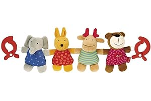 sigikid 49540 - PlayQ Catenella per passeggino "Animali", 62 cm