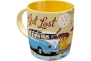 Nostalgic-Art - Volkswagen Retro kubek do kawy - VW Bulli T1 - Let's Get Lost, duży kubek licencjonowany jako pomysł na prezent w stylu vintage VW autobus, 330 ml