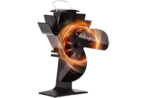 TOMERSUN 3 Blades Heat Powered Stove Fan for Wood/Log Burner/Fireplace…