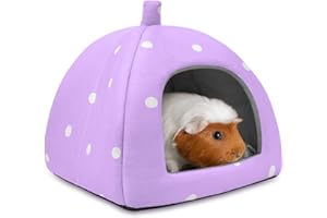 Tierecare Guinea Pig Hideout - Washable Guinea Pig Bed Cozy Hut Hide Hideaway for Small Animal Chinchilla Hedgehog Ferret