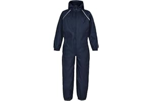 FORT Childrens Rainsuit Kids Waterproof Colour=Navy Blue Size=7-8