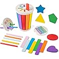 Smartwo Shape and Colour Sorting and Matching Game for Toddlers, Wooden Educational Montessori Toys for 1 2 3 years old, Fine Motor Skills, Preschool Learning Activity