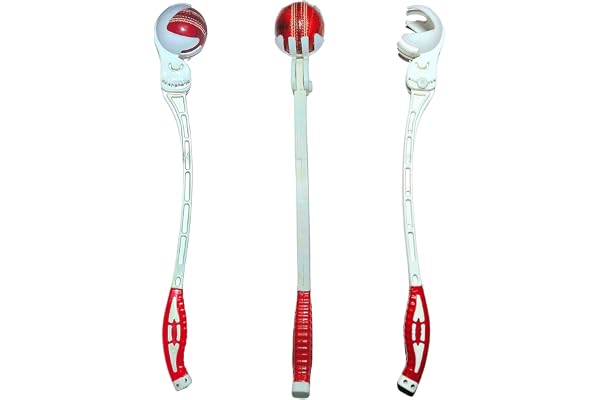 CRAFTILE White Side Arm Ball Thrower for Cricket - Ball Thrower for Kids Cricket & Softball, Tennis Ball -Blue Cricket Side Arm Ball Thrower Stick for Speed, Practice, & Training.