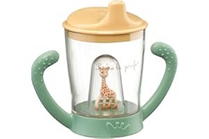 Plastique Tasse anti-fuite mascotte Pastel Sophie la Girafe 180ml