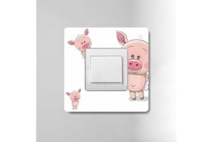 Tapetenschutz Martha von EDS-Werbemedien für Kinder Dekorrahmen Wandschutz Tapetenschoner Lichtschalter Acryl Schalter (1-fach Rahmen, Schweinchen Clara)