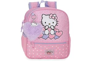 Hello Kitty Hearts & Dots Zaino prescolare Rosa 23 x 25 x 10 cm Poliestere 5,75 L, Rosa, Zaino prescolare