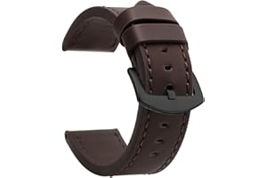 OVERHIL1S Moda Reloj Banda Correa Deporte Vintage Cuero Reloj de Reloj de Reloj de Acero Inoxidable Accesorios de Reloj de Hebilla de Acero Inoxidable 18mm 20mm 22mm 24mm