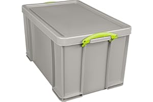 Really Useful Box Plastic Storage 84 Litre Recycled Dove Grey