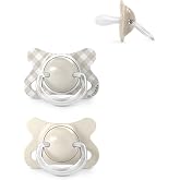 Suavinex, Pack of 2 Soothers Newborn and Small Babies, Wild&amp;Free Beige | Special Size Mini -2/2 Months, SX Pro Symmetrical an