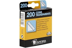 Panodia - Boîte De 200 Coins Photos Adhésifs Transparents - Idéales Pour Albums Photo Scrapbooking Et Projets Créatifs - Excellente Adhésion Sur Divers Supports - Marque Française