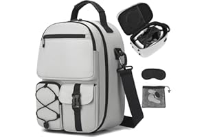 FRETHIND Tasche für Meta Quest 3/3S/Oculus Quest 2 Tragetasche für VR Batterien Touch Controller Headset Zubehöre (Keine Harte Schale) Grau