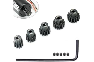 RCTHJIA 32P Hardened Pinion Gear Set 1/8inch Hole Metal Pinion Gear 10T 11T 12T 13T 14T 3.175mm RC Motor Pinion Gear Kit for 1/10 RC Car