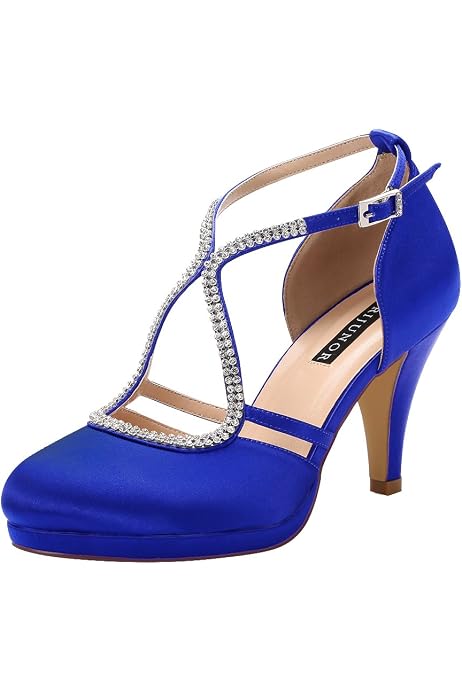 ERIJUNOR Women Comfort Low Heel Closed 