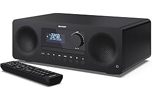 SHARP XL-B720D(BK) TOKYO Sistema audio tutto in uno con radio DAB, DAB+, FM, Bluetooth, CD-MP3, riproduzione USB, connessione cuffie e 60W, colore nero