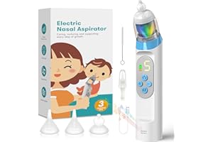 HOTHANDS Nasal Aspirator, Baby Nasensauger, Nasensauger mit 5-stufiger Saugkraft & 3 Austauschbaren Spitzenaufsätzen, Wiederaufladbarkeit, Mit beruhigenden Lichtern und Einer Vielzahl von Beruhigenden Melodien