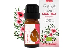 Essences Bulgaria Organisk Manukaolja 10ml | Leptospermum scoparium | 100% Ren och Naturlig | Outspädd | Terapeutisk kvalitet | Aromaterapi