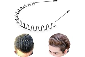 lofuanna Metall-Haarbänder für Männer und Frauen, Stirnbänder, Schönheitspflege, Unisex, schwarz, gewellt, Frühling, Sport für Männer, Haarband, Reifenklammern, Damen, Zubehör, einfach, elastisch, ru
