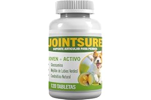 JOINTSURE Joven & Activo: Suplementos con Glucosamina y Mejillón Verde para articulaciones de Perros y Cachorros - Rigidez - 120 Tabletas