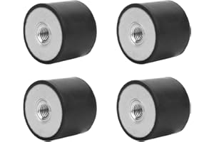 PLYISTY 4Pcs M10 Shock Absorber Rubber Isolator Mounts, Anti-Vibration Silent Block, Anti-Shock Vibration Damper, Female Thread, for Gasoline Engines, Water Pumps(DE40*30 M10)