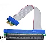YC CY PCI-E Express 1 x vers 16 x Extension Flex câble d'extension convertisseur Adaptateur de Carte Riser 20 cm