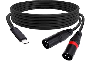 YARCHONN USB C till dubbel XLR ljudkabel typ C till 2 XLR hane utgång stereo adapter förstärkare omvandlare kabel kabel för s