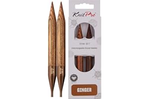 KnitPro Agujas circulares intercambiables de jengibre de 10 cm, 12 mm