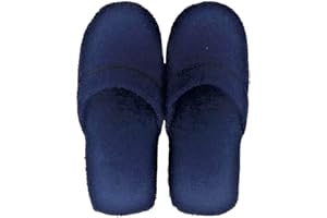 INGROSSO MERCERIE LCF LCF Ciabatte Spugna 100% Cotone - Made in Italy (Uomo, Blu)
